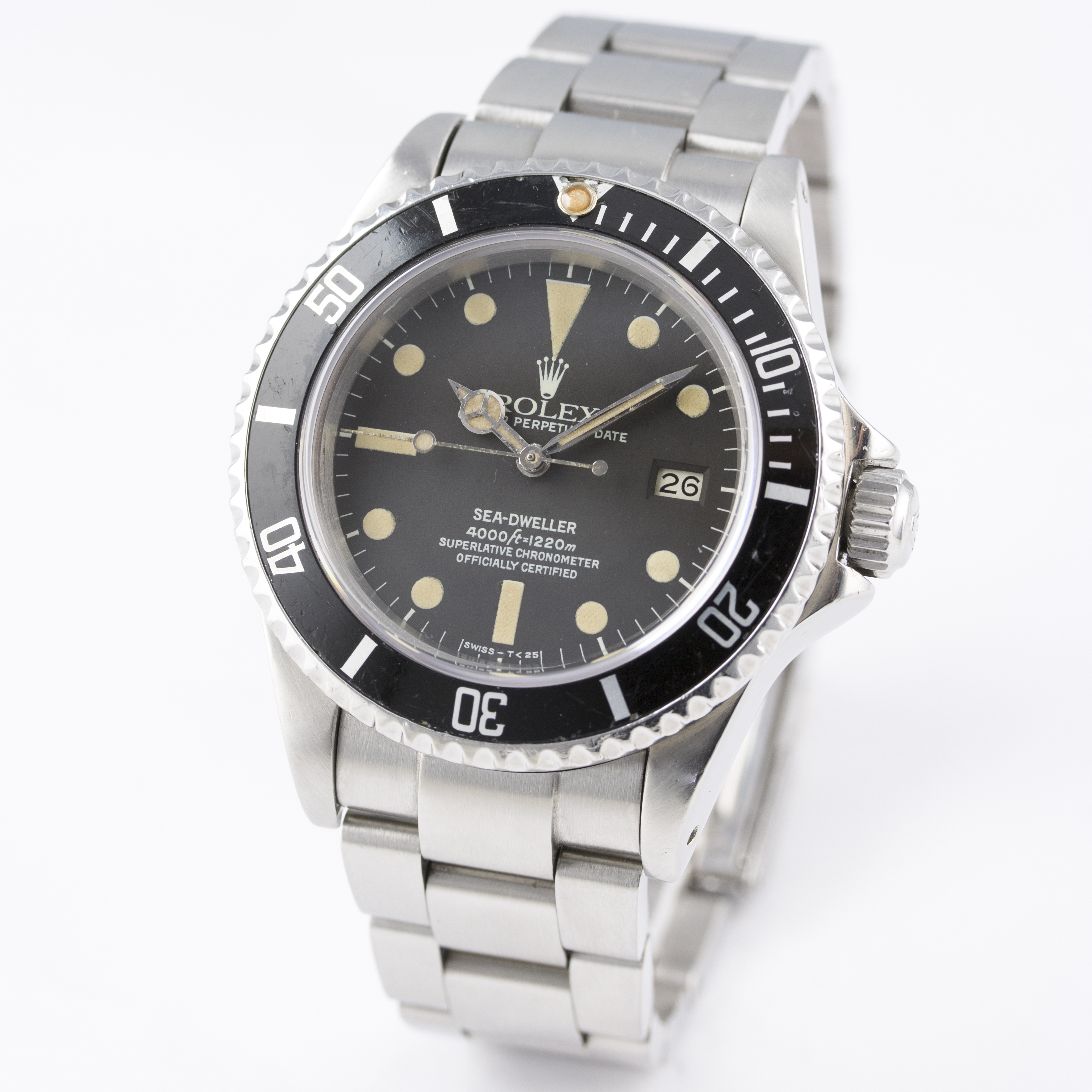 A RARE GENTLEMAN'S STAINLESS STEEL ROLEX OYSTER PERPETUAL DATE SEA DWELLER BRACELET WATCH CIRCA - Image 3 of 8