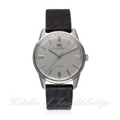A GENTLEMAN'S STAINLESS STEEL IWC AUTOMATIC WRIST WATCH CIRCA 1960s, REF. R 810 A D: Silver dial