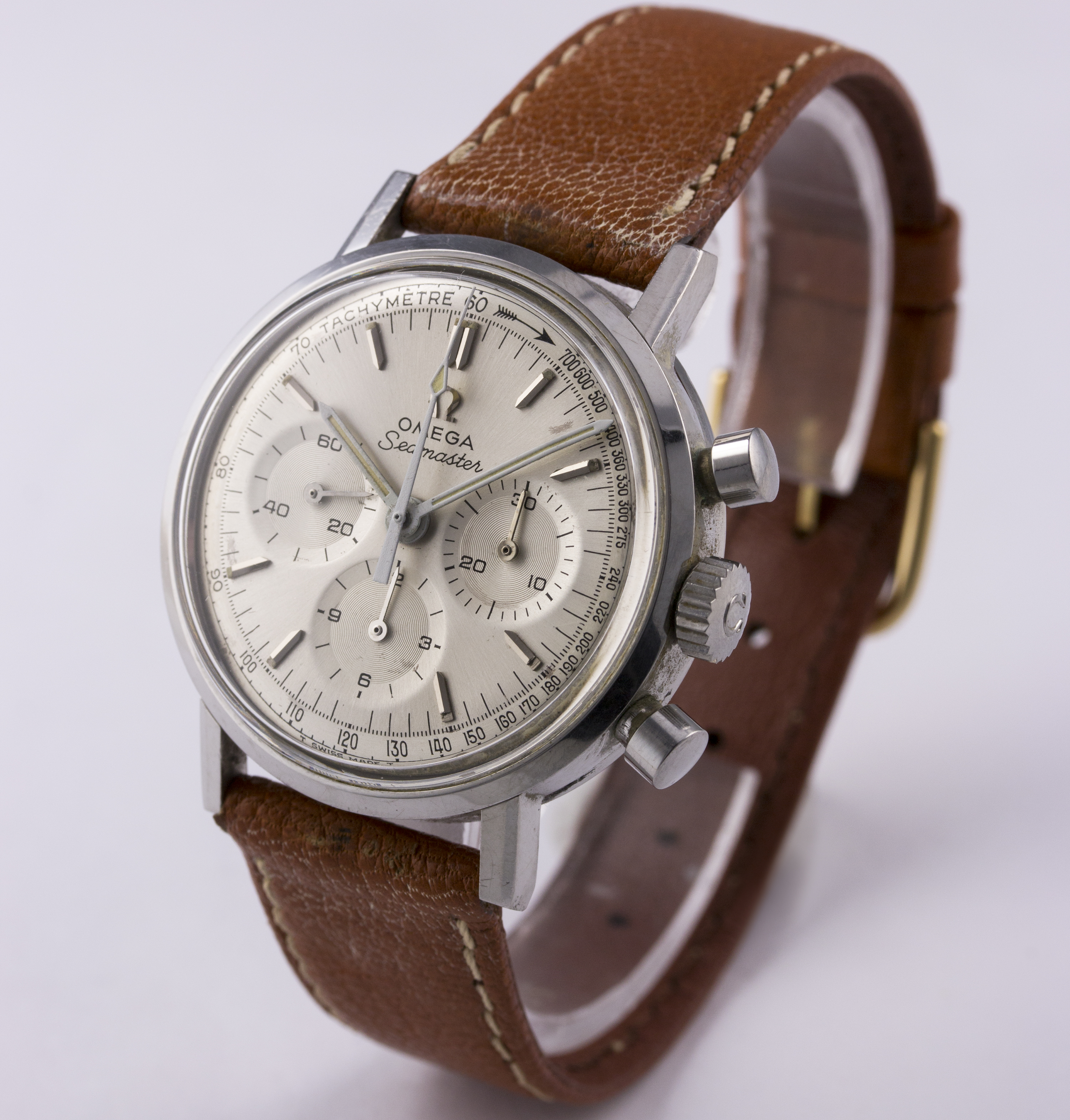 A GENTLEMAN`S STAINLESS OMEGA SEAMASTER CHRONOGRAPH WRIST WATCH CIRCA 1967, REF. 145.005-67 D: - Image 4 of 8