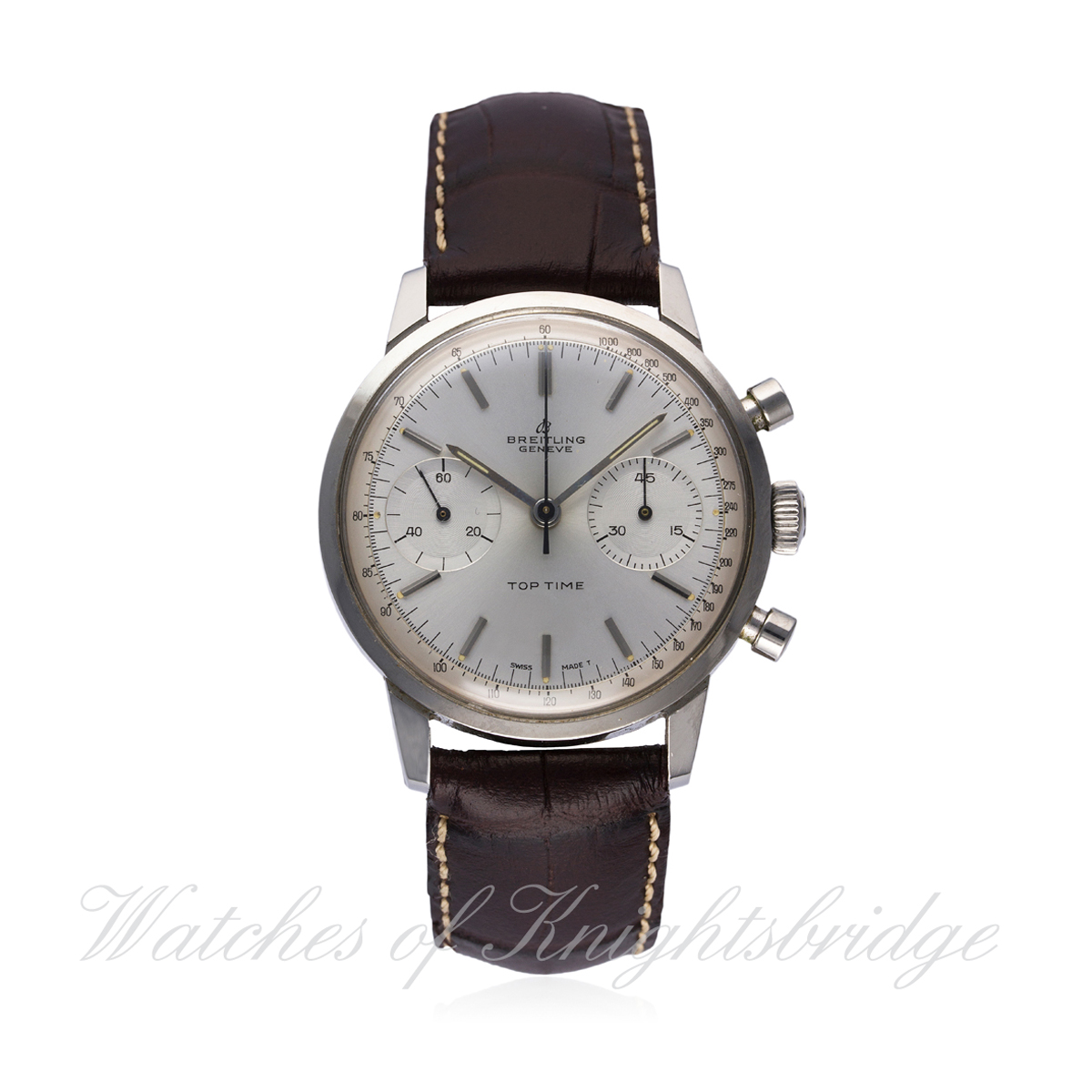 A GENTLEMAN`S STAINLESS STEEL BREITLING TOP TIME CHRONOGRAPH WRIST WATCH CIRCA 1960s, REF. 2002