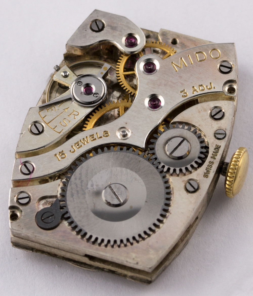 A RARE GENTLEMAN'S 18K SOLID GOLD MIDO 'DIRECT TIME' JUMP HOUR WRIST WATCH CIRCA 1930s. M: 15 - Image 7 of 8