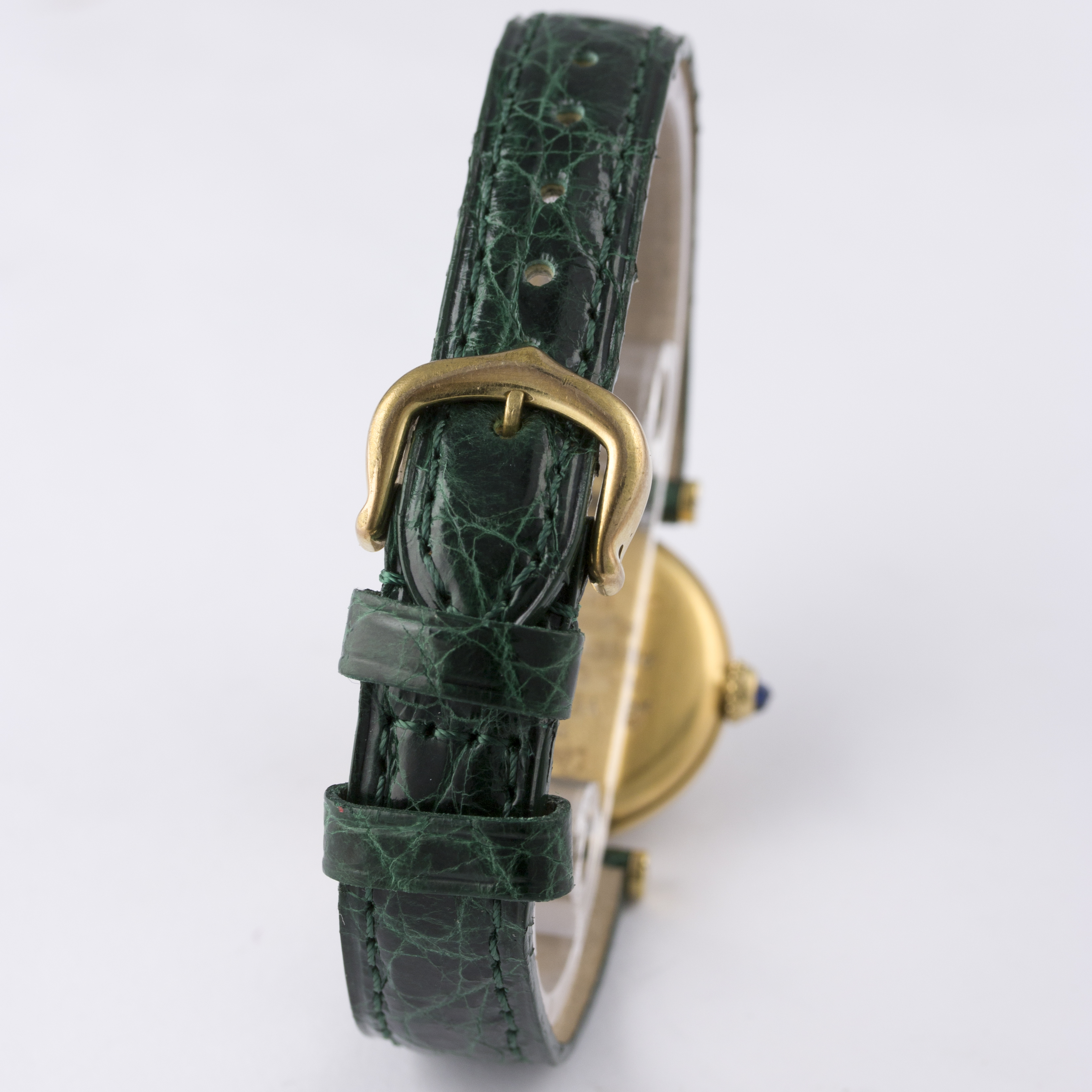 A LADIES SOLID SILVER GILT MUST DE CARTIER VERMEIL WRIST WATCH CIRCA 1990s, REF. 590004 D: Two - Image 6 of 7