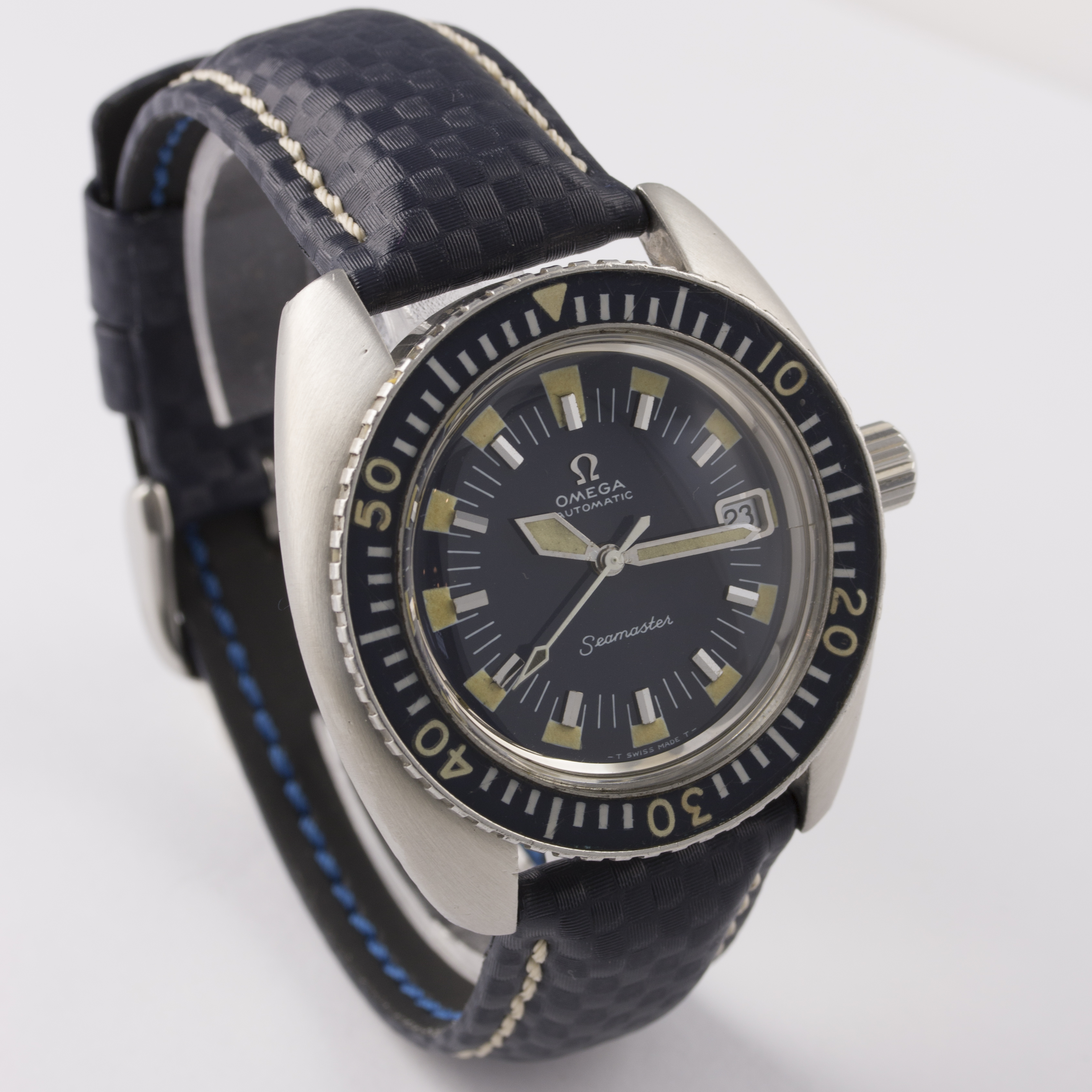 A RARE GENTLEMAN'S STAINLESS STEEL OMEGA SEAMASTER "DEEP BLUE" WRIST WATCH CIRCA 1970, REF. 167. - Image 6 of 9