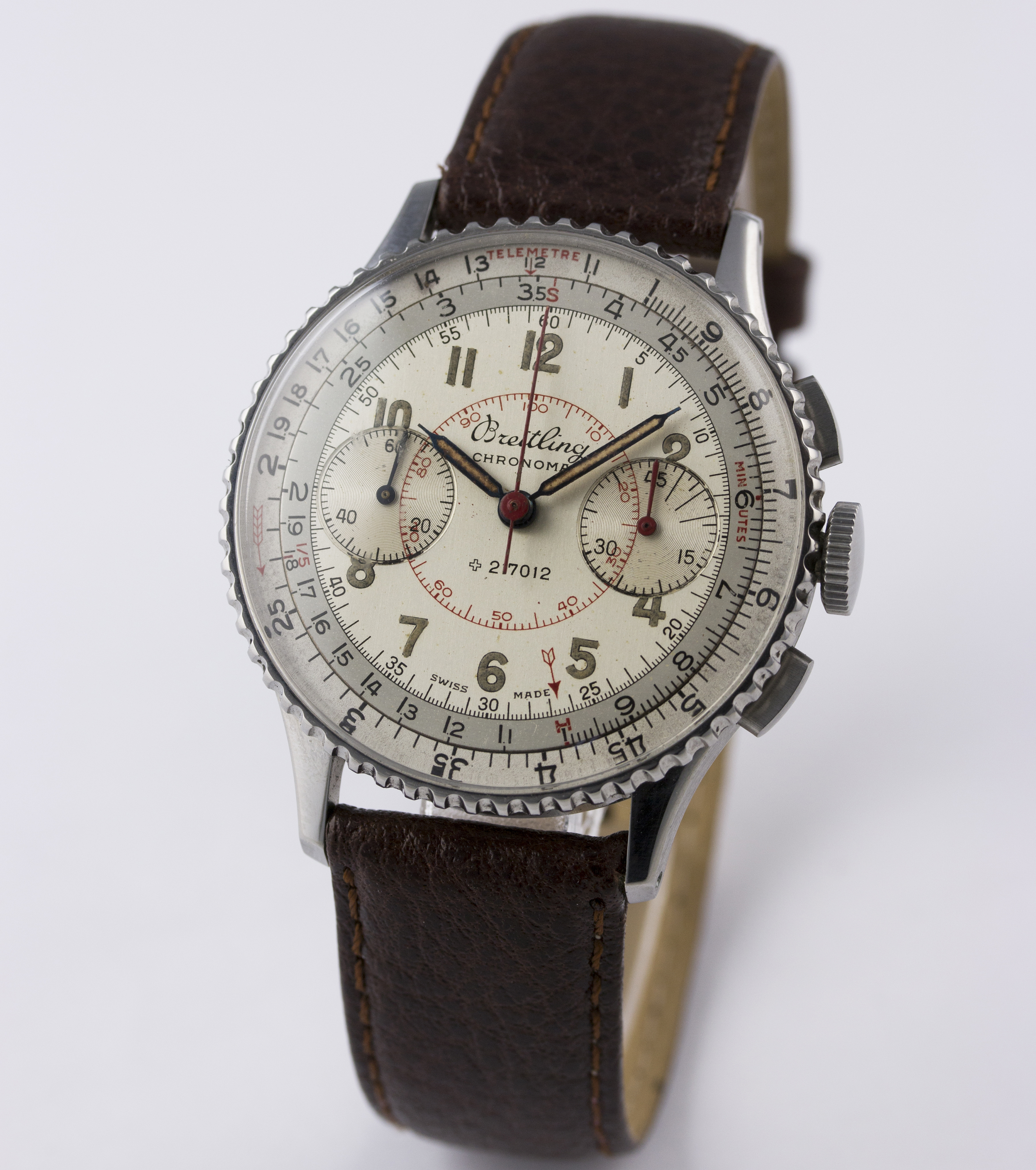 A RARE GENTLEMAN'S STAINLESS STEEL BREITLING CHRONOMAT CHRONOGRAPH WRIST WATCH CIRCA 1950s, REF. 769 - Image 2 of 8