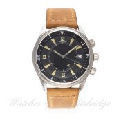 A RARE GENTLEMAN'S STAINLESS STEEL JAEGER LECOULTRE MEMOVOX POLARIS ALARM DIVERS WATCH CIRCA 1965,