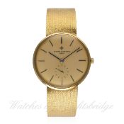 A GENTLEMAN'S 18K SOLID GOLD VACHERON & CONSTANTIN BRACELET WATCH CIRCA 1970s, REF. 6319 D: