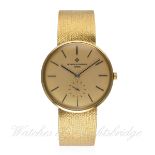 A GENTLEMAN'S 18K SOLID GOLD VACHERON & CONSTANTIN BRACELET WATCH CIRCA 1970s, REF. 6319 D: