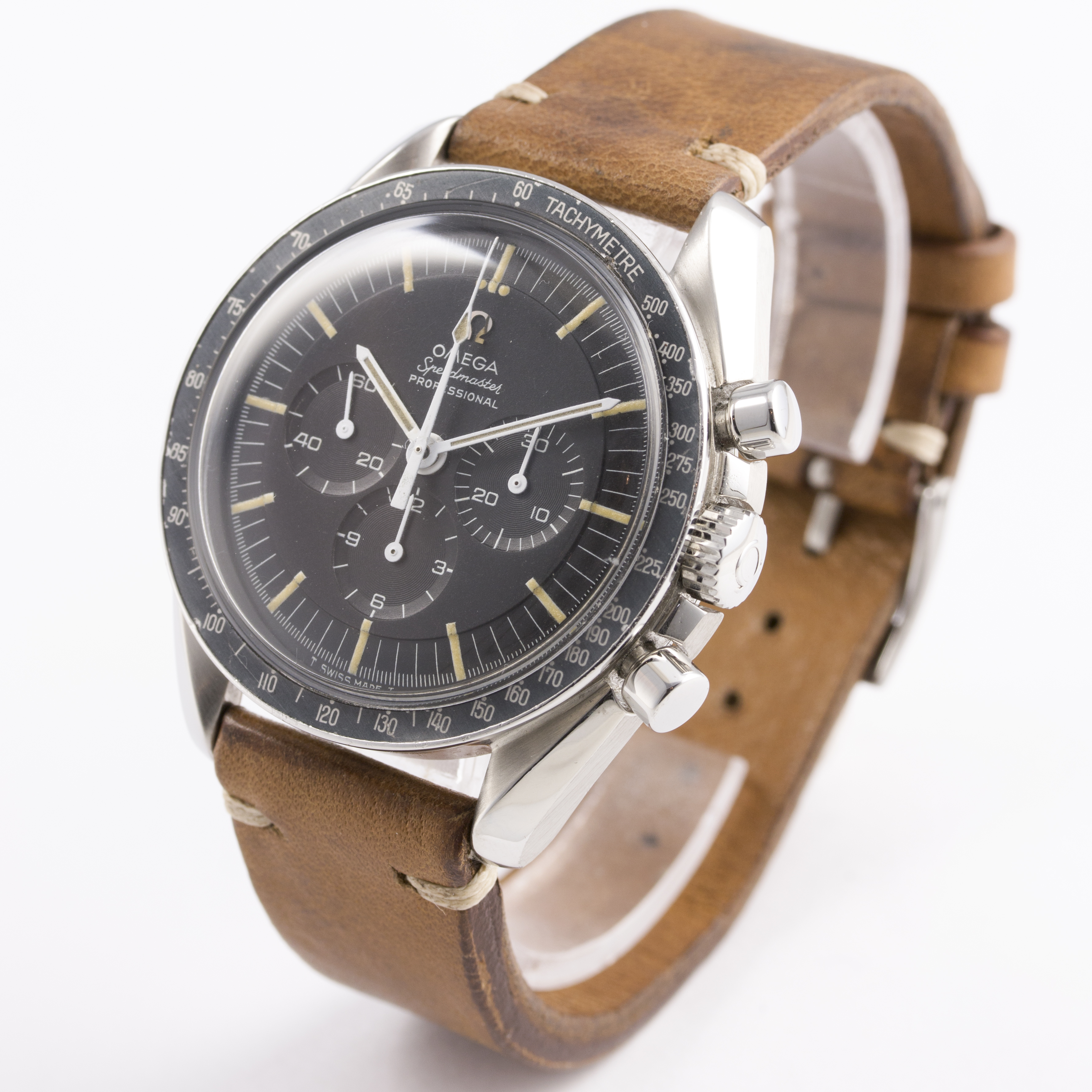 A RARE GENTLEMAN'S STAINLESS STEEL OMEGA SPEEDMASTER PROFESSIONAL CHRONOGRAPH WRIST WATCH, CIRCA - Image 5 of 9