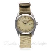 A GENTLEMAN'S STAINLESS STEEL ROLEX OYSTER PRECISION WRIST WATCH CIRCA 1958, REF. 6422
D: Silver