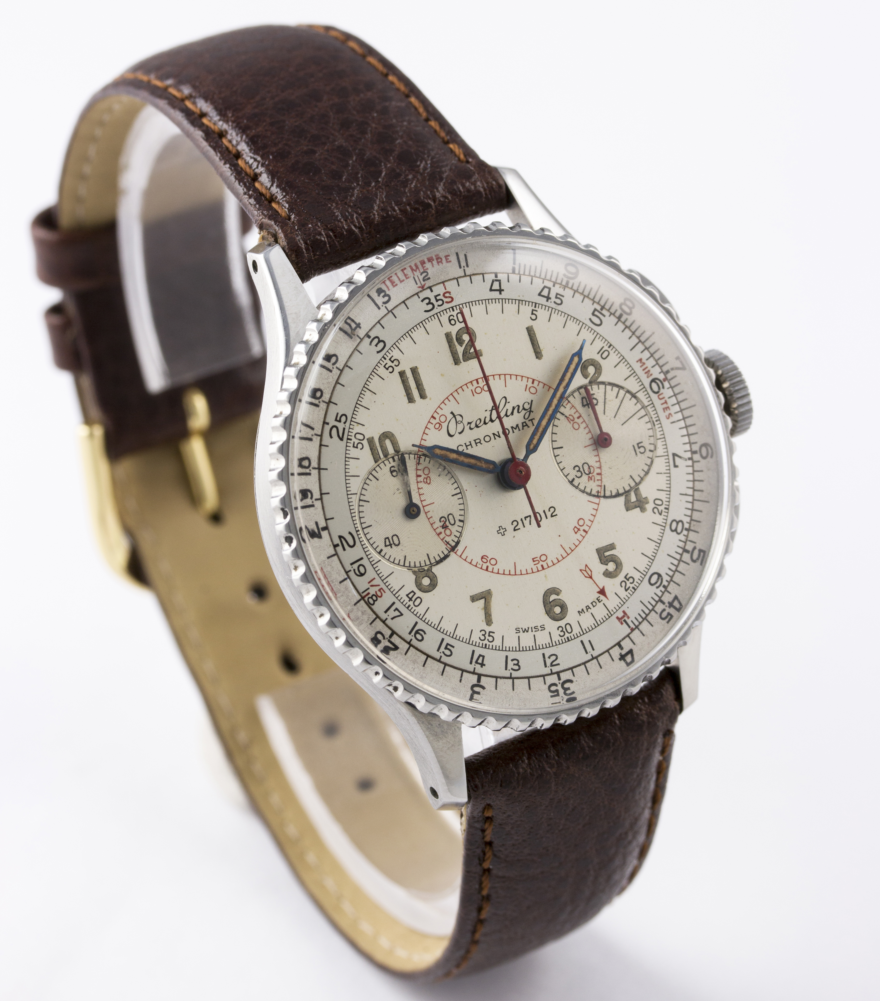 A RARE GENTLEMAN'S STAINLESS STEEL BREITLING CHRONOMAT CHRONOGRAPH WRIST WATCH CIRCA 1950s, REF. 769 - Image 5 of 8