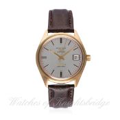 A RARE GENTLEMAN`S 18K SOLID PINK GOLD LONGINES ADMIRAL AUTOMATIC WRIST WATCH CIRCA 1960s, REF. 8295