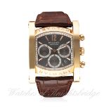 A GENTLEMAN'S 18K SOLID PINK GOLD BULGARI ASSIOMA CHRONOGRAPH WRIST WATCH CIRCA 2007, REF. AA P 48 G