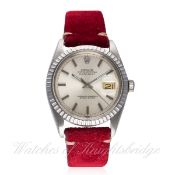 A GENTLEMAN'S STAINLESS STEEL ROLEX OYSTER PERPETUAL DATEJUST WRIST WATCH CIRCA 1977, REF. 1603
D: