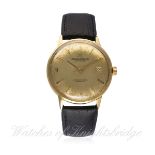 A RARE GENTLEMAN'S 18K SOLID GOLD JAEGER LECOULTRE GEOMATIC CHRONOMETRE WRIST WATCH CIRCA 1960s D: