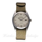 A GENTLEMAN'S STAINLESS STEEL ROLEX OYSTER PERPETUAL AIR KING DATE PRECISION WRIST WATCH CIRCA 1963,