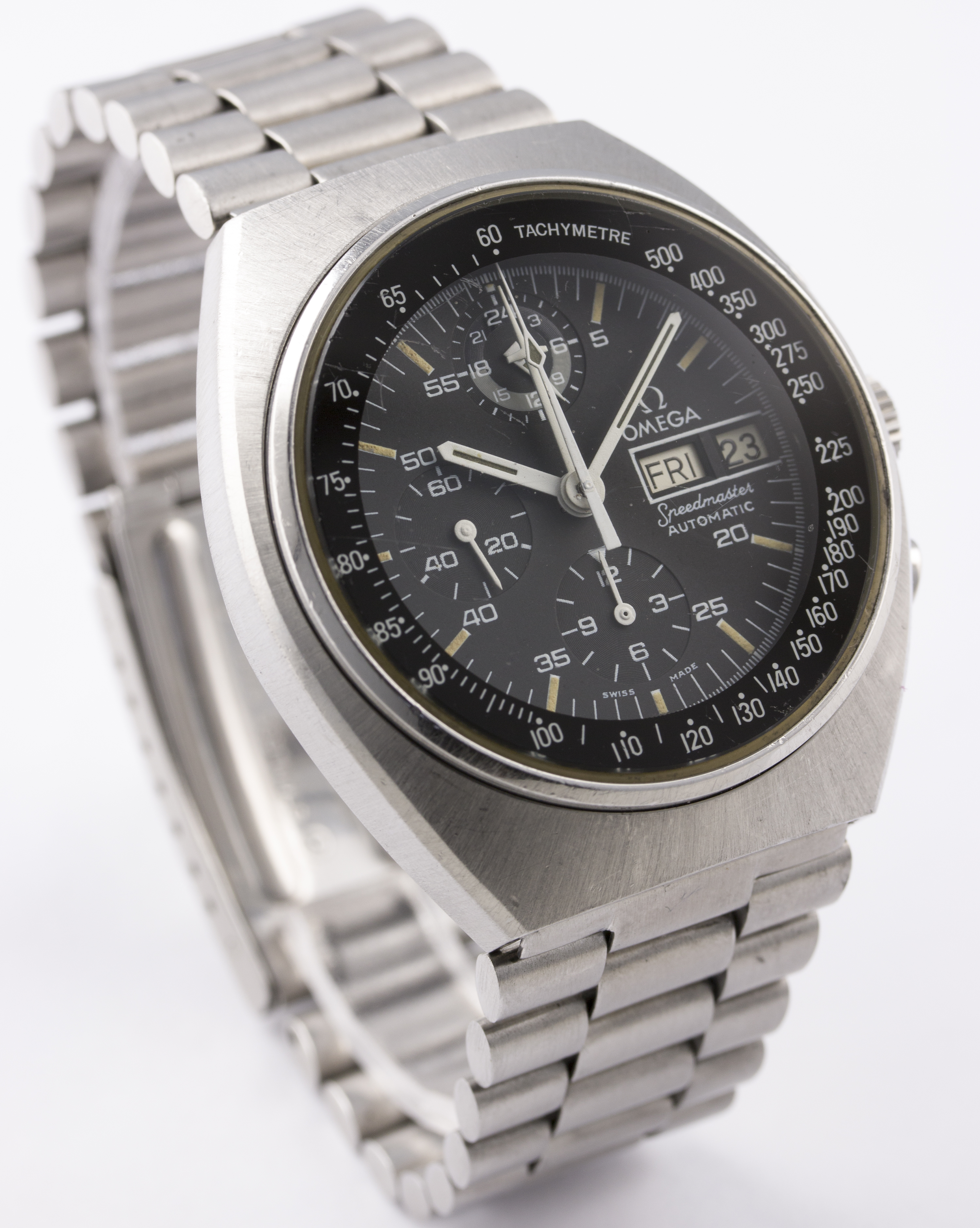 A GENTLEMAN'S STAINLESS STEEL OMEGA SPEEDMASTER MARK 4.5 AUTOMATIC CHRONOGRAPH BRACELET WATCH - Image 5 of 9