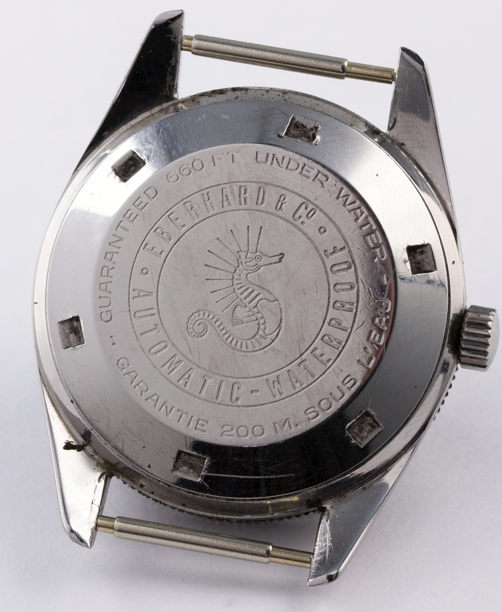 A RARE GENTLEMAN'S STAINLESS STEEL EBERHARD & CO AUTOMATIC DIVERS WRIST WATCH CIRCA 1961, NUMBER 247 - Image 7 of 9