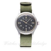 A GENTLEMAN'S STAINLESS STEEL BRITISH MILITARY RAF IWC MARK 11 PILOTS WRIST WATCH DATED 1952
D: