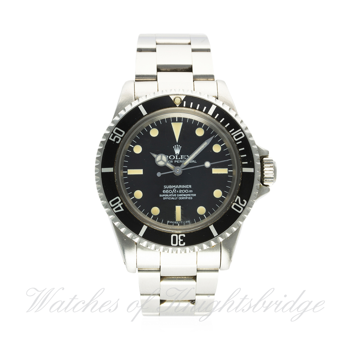 A GENTLEMAN'S STAINLESS STEEL ROLEX OYSTER PERPETUAL SUBMARINER CHRONOMETER BRACELET WATCH CIRCA