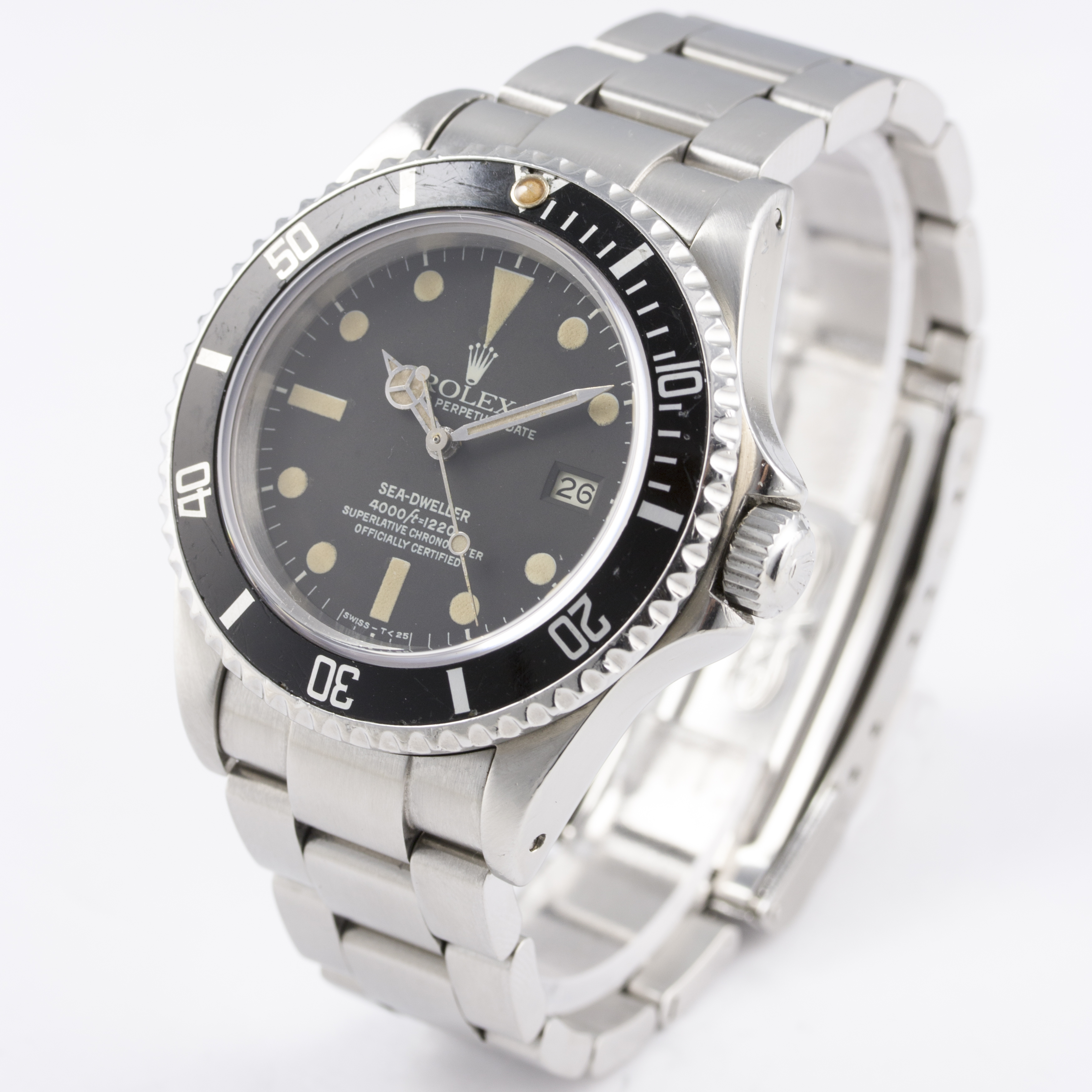 A RARE GENTLEMAN'S STAINLESS STEEL ROLEX OYSTER PERPETUAL DATE SEA DWELLER BRACELET WATCH CIRCA - Image 5 of 8