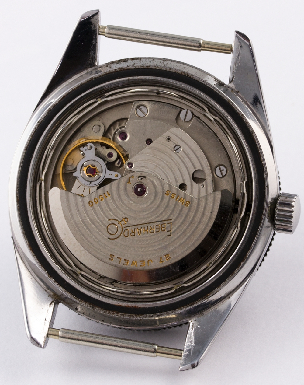 A RARE GENTLEMAN'S STAINLESS STEEL EBERHARD & CO AUTOMATIC DIVERS WRIST WATCH CIRCA 1961, NUMBER 247 - Image 8 of 9