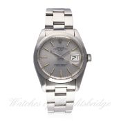 A GENTLEMAN'S STAINLESS STEEL ROLEX OYSTER PERPETUAL DATE BRACELET WATCH CIRCA 1973, REF. 1500 D: