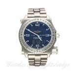 A GENTLEMAN'S TITANIUM BREITLING EMERGENCY BRACELET WATCH DATED 2003, WITH COMPLETE BOX SET & PAPERS