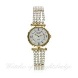 A FINE LADIES 18K SOLID GOLD & PEARL VAN CLEEF & ARPELS PARIS BRACELET WATCH CIRCA 1990s, REF. 18601