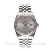 A GENTLEMAN'S STAINLESS STEEL ROLEX OYSTER PERPETUAL DATEJUST BRACELET WATCH CIRCA 1989, REF.