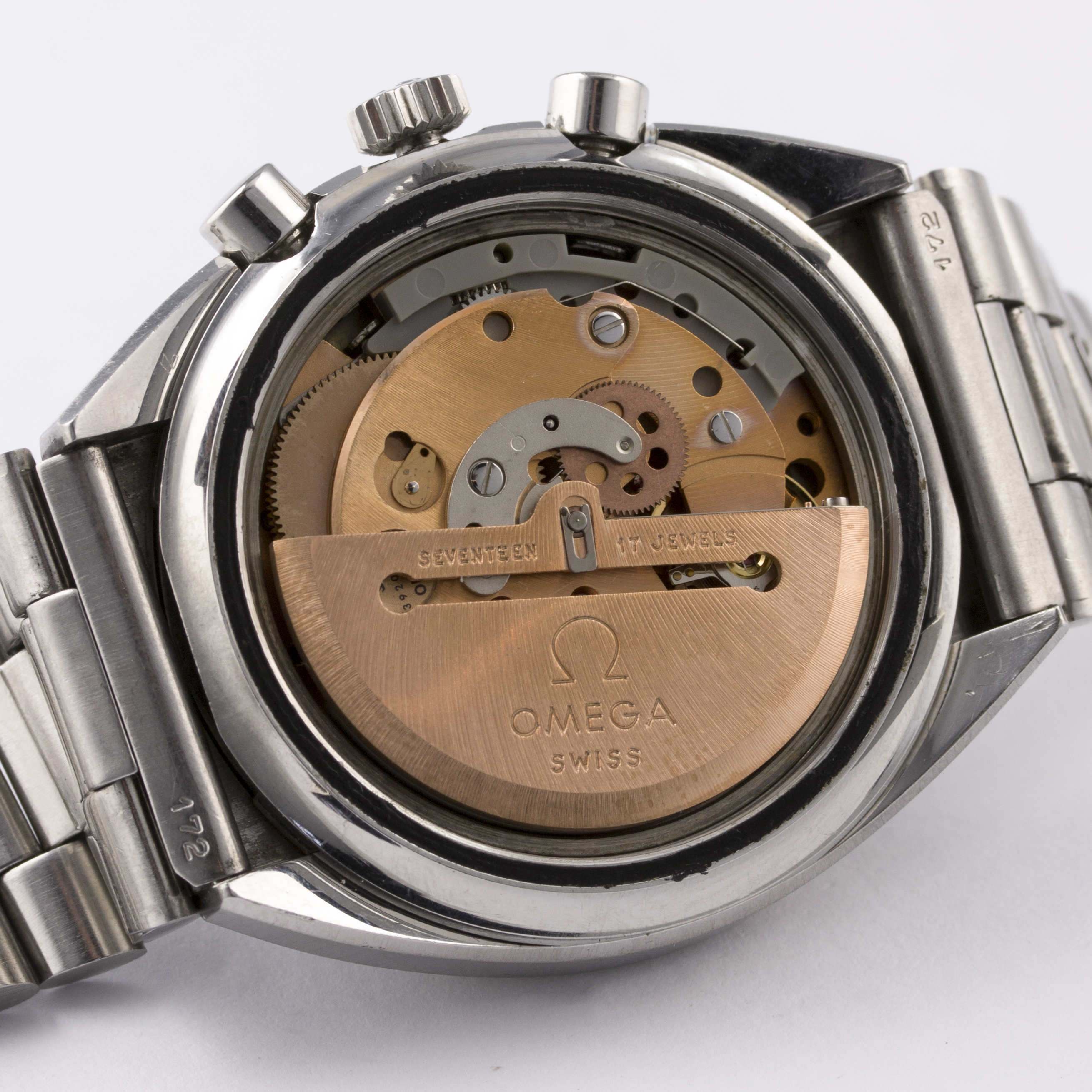 A GENTLEMAN'S STAINLESS STEEL OMEGA SPEEDMASTER MARK 4.5 AUTOMATIC CHRONOGRAPH BRACELET WATCH - Image 8 of 9