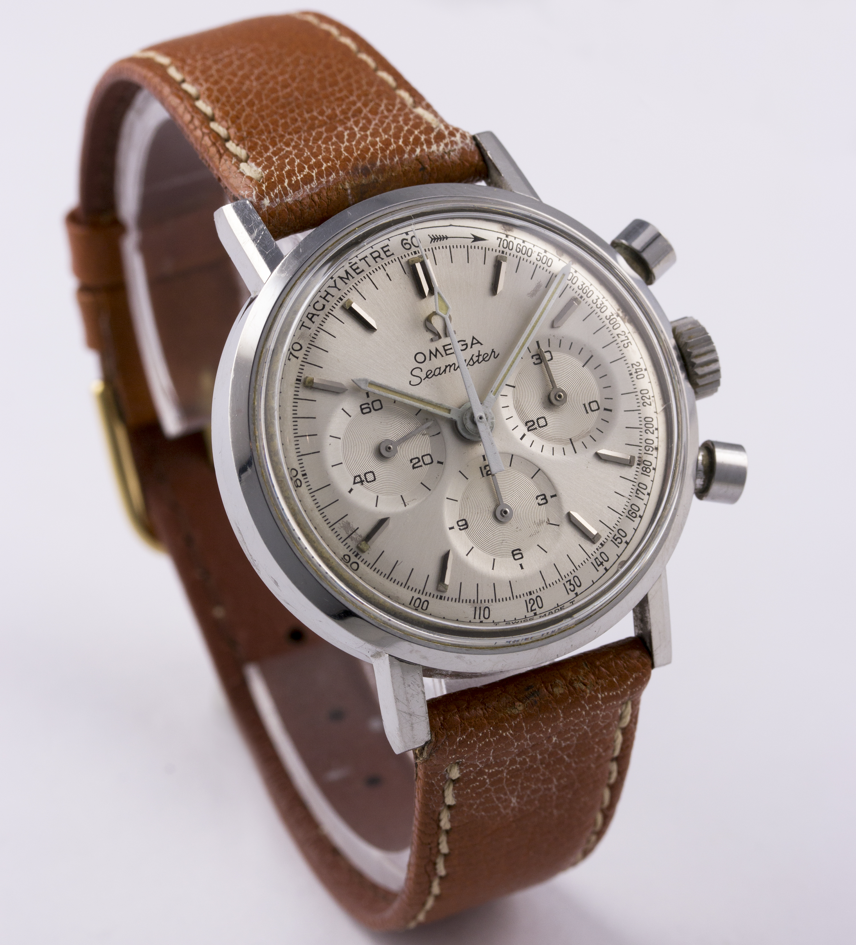 A GENTLEMAN`S STAINLESS OMEGA SEAMASTER CHRONOGRAPH WRIST WATCH CIRCA 1967, REF. 145.005-67 D: - Image 5 of 8