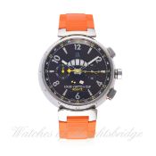 A GENTLEMAN'S STAINLESS STEEL LOUIS VUITTON CUP REGATE CHRONOGRAPH WRIST WATCH CIRCA 2005, REF. Q