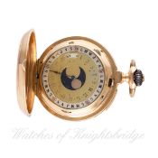 A RARE GENTLEMAN'S 18K SOLID GOLD FULL HUNTER REPEATING TRIPLE CALENDAR MOONPHASE POCKET WATCH