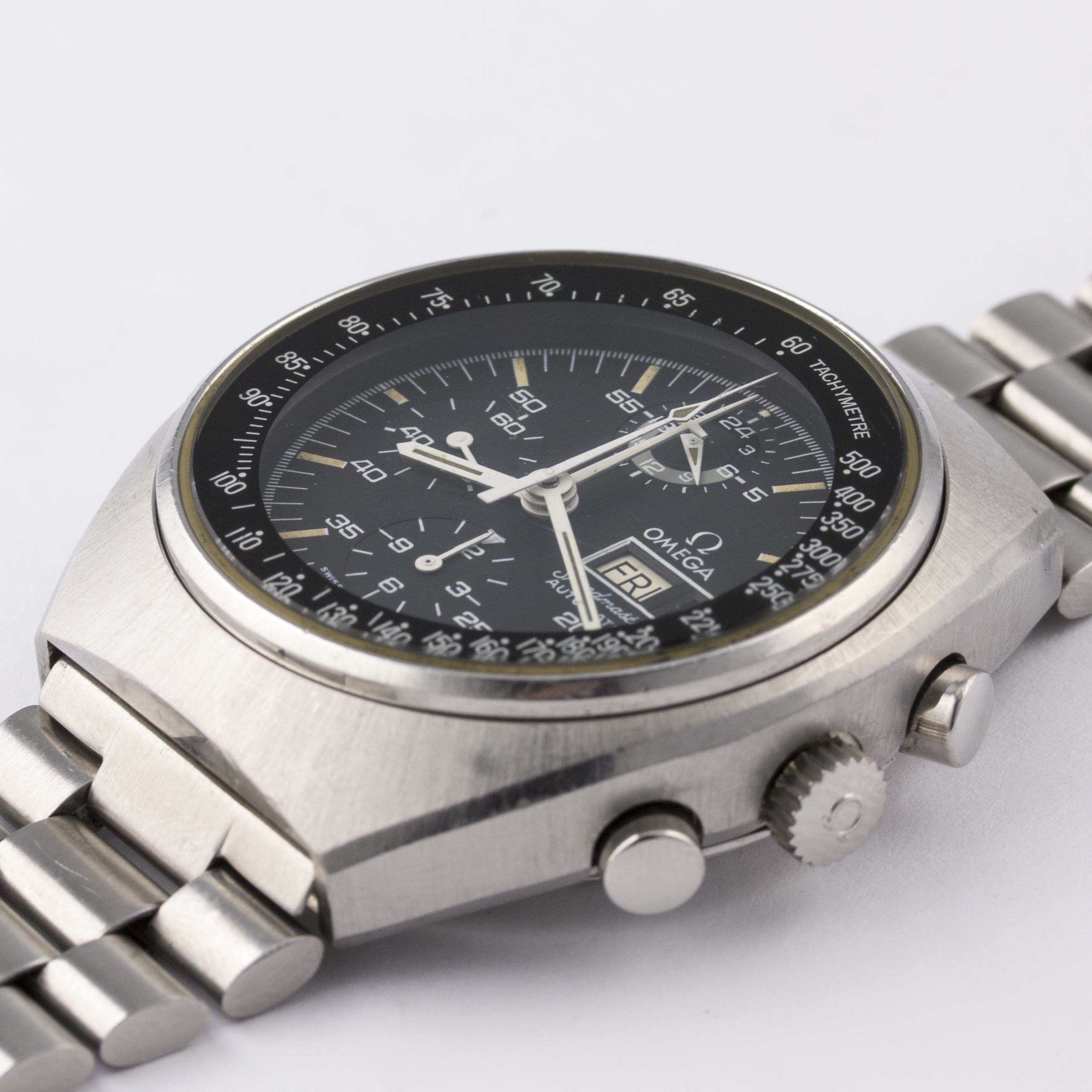 A GENTLEMAN'S STAINLESS STEEL OMEGA SPEEDMASTER MARK 4.5 AUTOMATIC CHRONOGRAPH BRACELET WATCH - Image 3 of 9