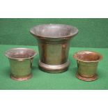 19th century bronze mortar - 7.25" tall