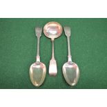 Pair of silver table spoons, marked for