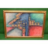 20th century abstract picture signed bot