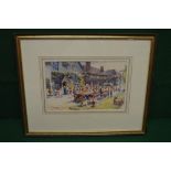 G R Gray watercolour of a street party i