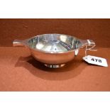 Silver two handled quaich, marked for Bi