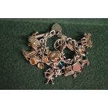 A silver charm bracelet to also comprise