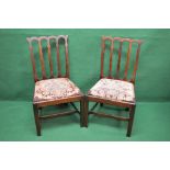 A pair of Chippendale mahogany dining ch