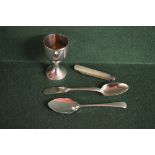 Russian silver table spoons circa 1880,