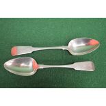 Pair of Irish silver table spoons