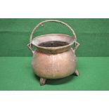 18th/19th century bronze cauldron with i