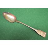 Silver basting spoon, marked for Exeter