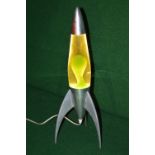 Mathmos rocket form lava lamp having gre