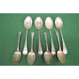 Set of four J Ridge silver table spoons