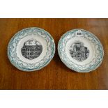 Set of twelve plates showing buildings f