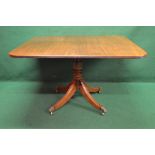 Mahogany tilt top breakfast table with c