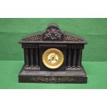 8 day slate mantle clock with Roman Nume